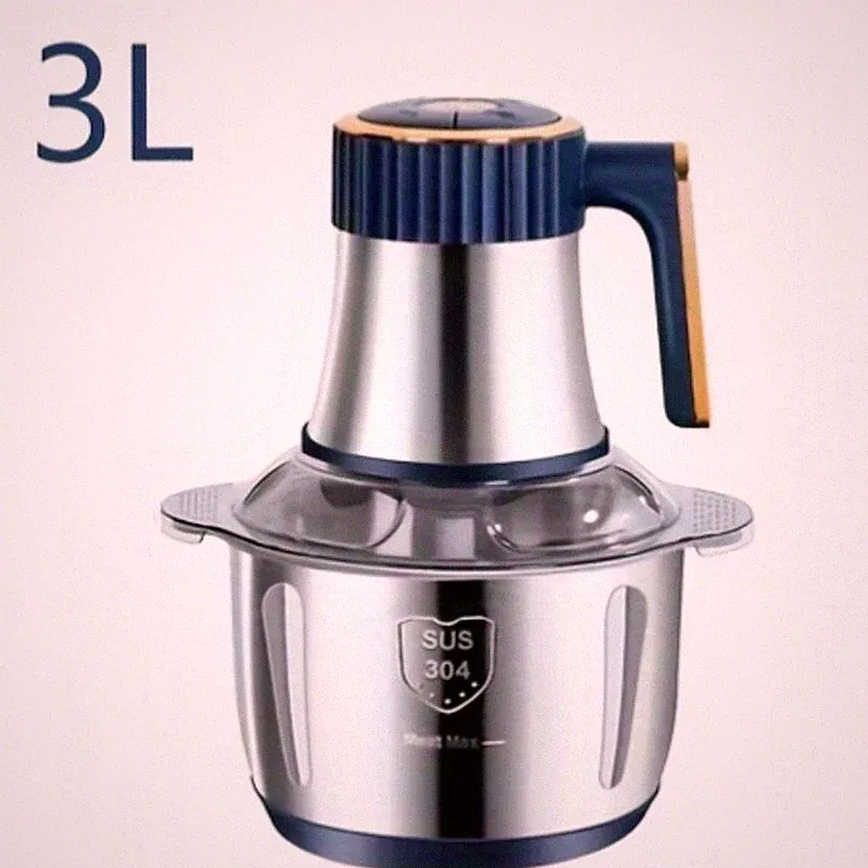 0.7gal Large Capacity Stainless Steel Electric Food Chopper & Processor - Bi-Lev