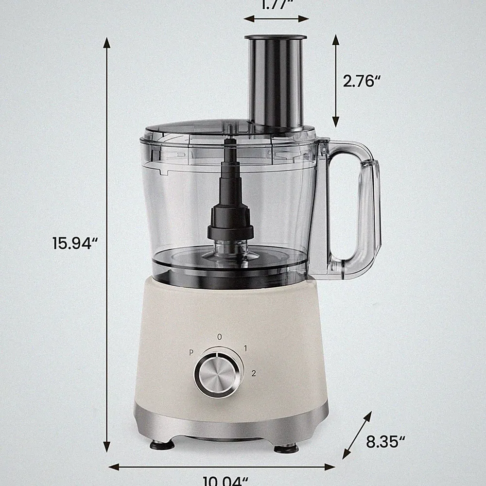 10.5-Cup Food Processor Vegetable Chopper 5 Blades 3 Modes Dough Mixer