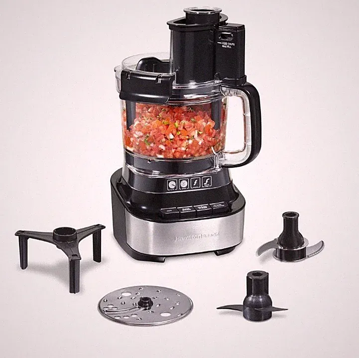 10-Cup Food Processor, 500 W, 2-Speed with Pulse, Extra-Large Chute