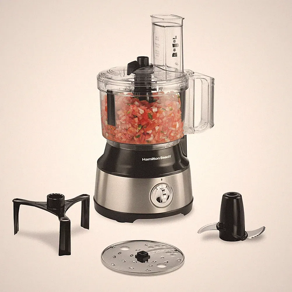 10 Cup Food Processor and Chopper with Extra Large Chute and Bowl Scraper, Black