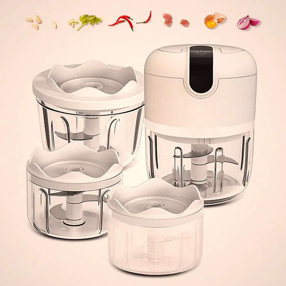 (100+250+350ML) White 3 Pcs Cordless Mini Food Chopper,Small Food Processor f...