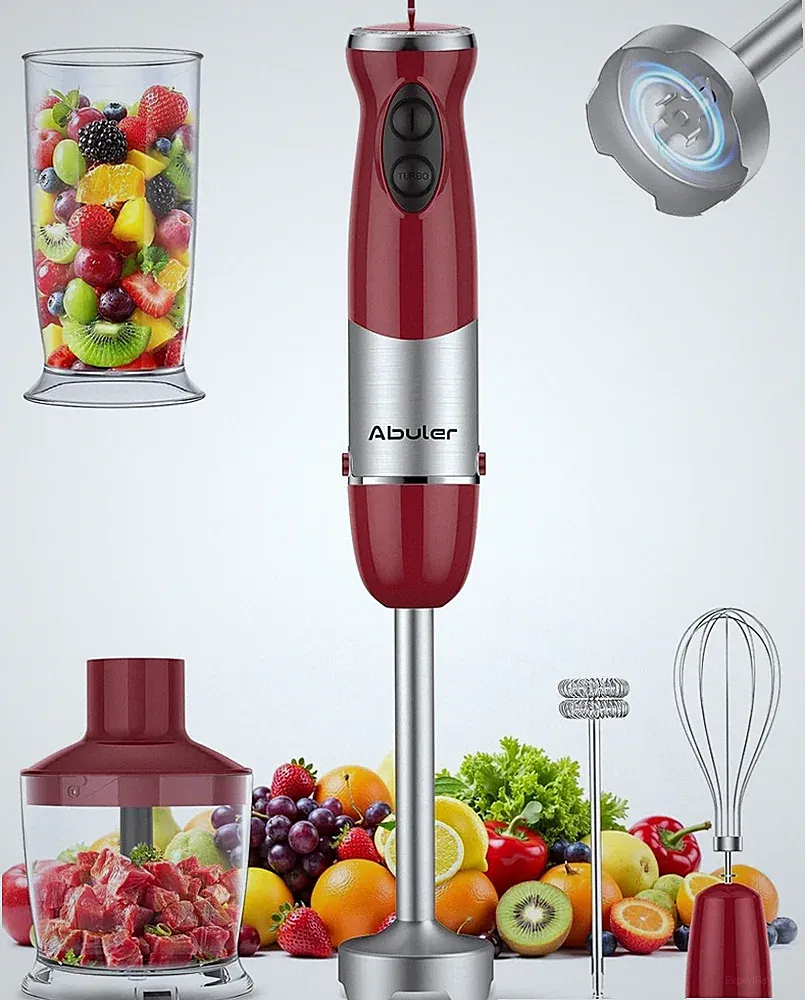 1000W 5-in-1 Immersion Hand Blender 12 Speed with Chopper Whisk Frother