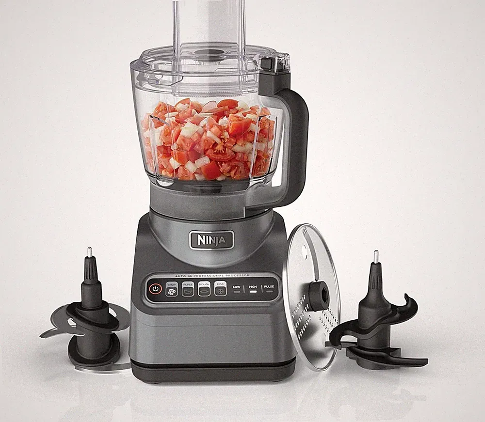 1000W 9-Cup Food Processor 4 Functions Chopping Slicing Puree Dough Silver