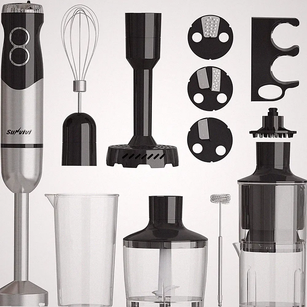 1000W Professional Hand Blender, 12-Speed Heavy Duty Immersion Blender with 10 A