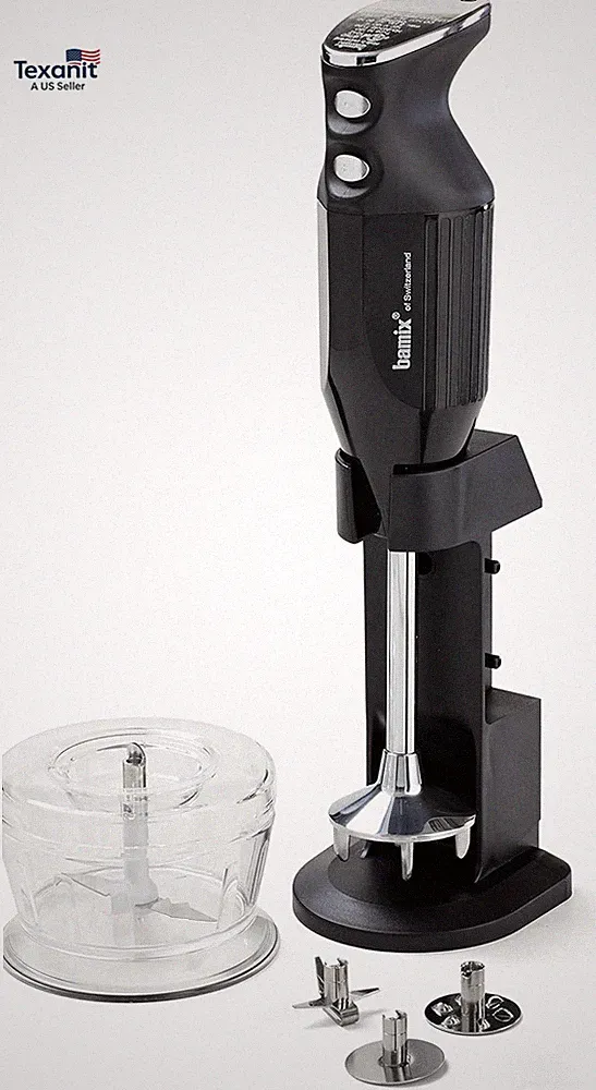 101.150 12000 RPM Bamix-Deluxe M150 Hand Mixer, Black