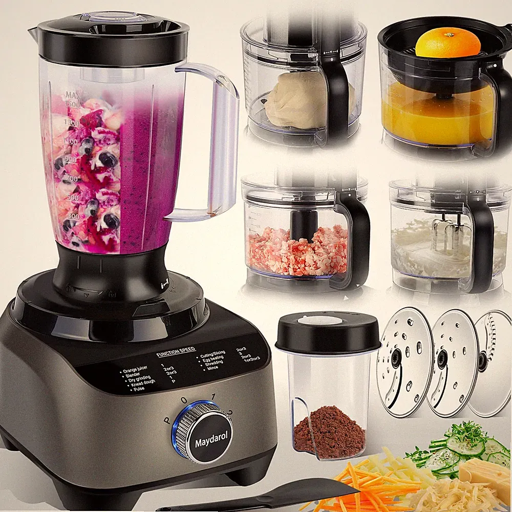 11-in-1 Food Processor and Blender Combo, 14 Cup Food Processor with Large Ch...