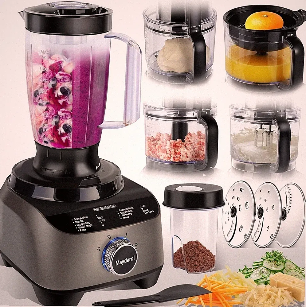 11-in-1 Food Processor & Blender Combo, 14 Cup, Dishwasher Safe.