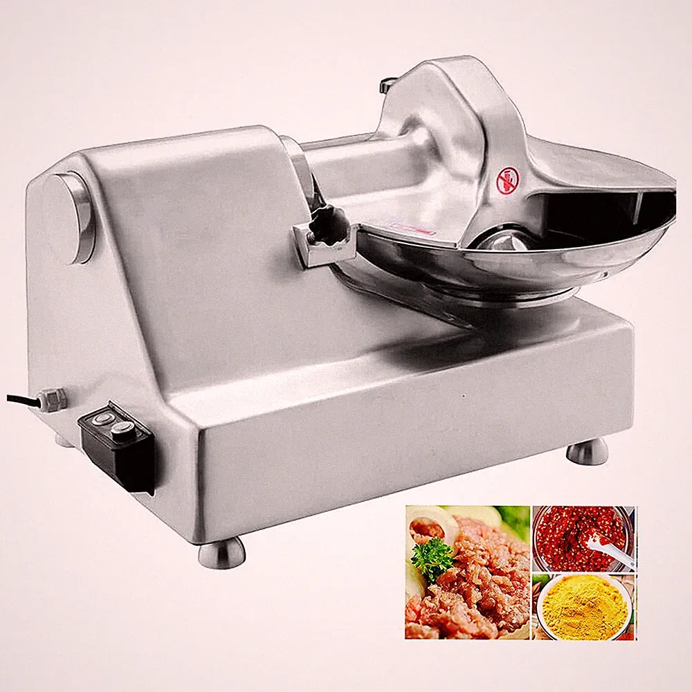 110V Commercial Electric Meat Vegetable Chopper 5.5L Food Cutter Food Processor
