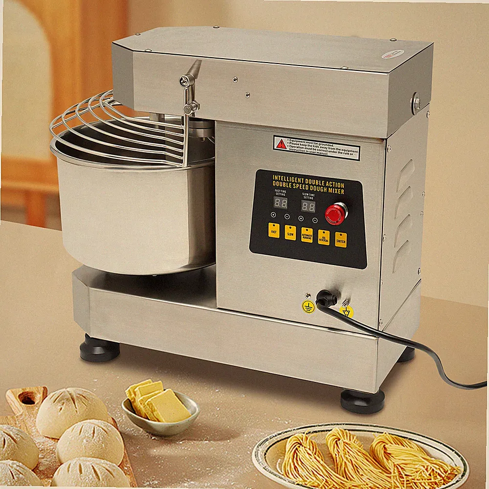 110V Commercial Food Mixer Dual Rotating Dough Kneading Machine Stainless Steel