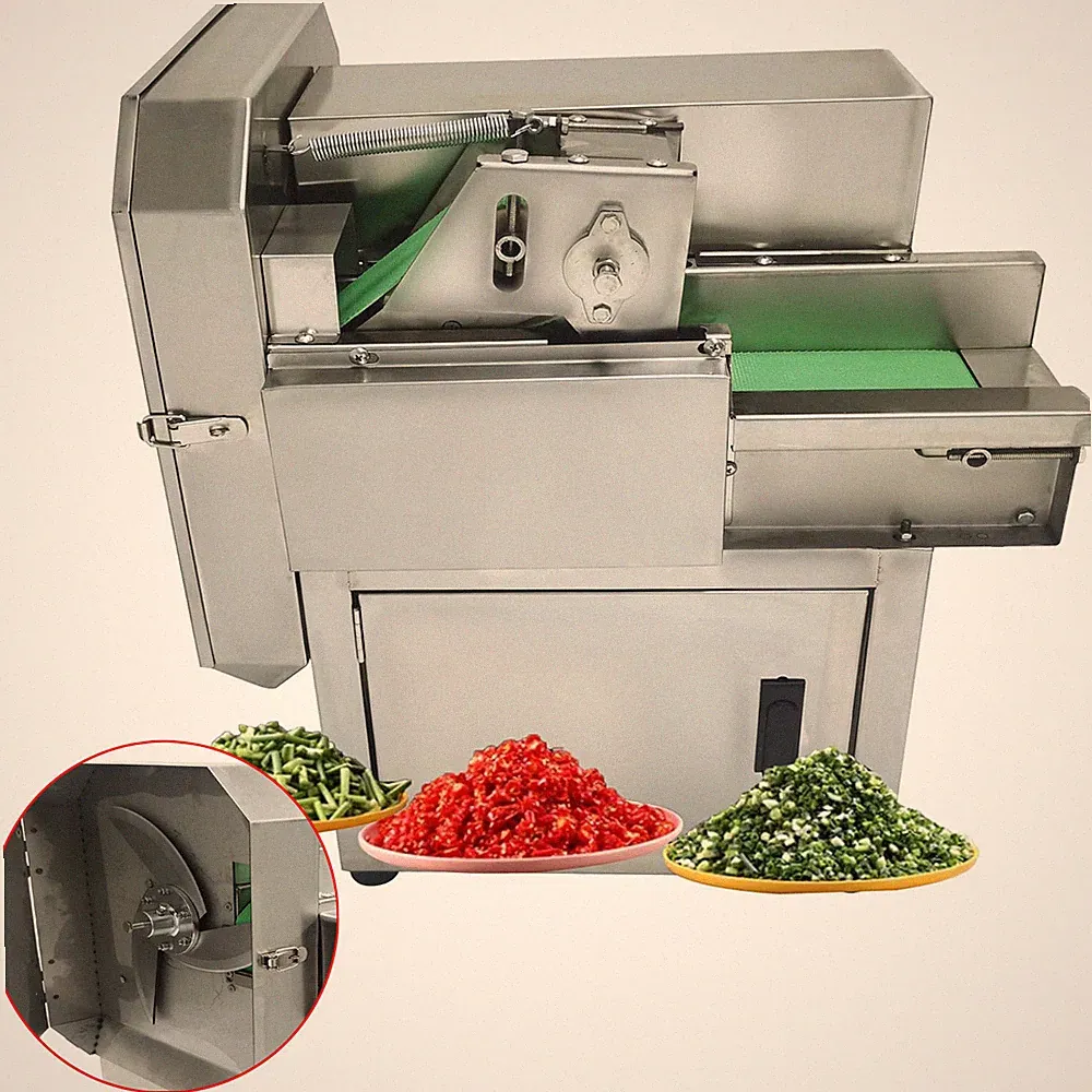110V Commercial Vegetable Cutter Machine for Chives Slender Vegetables Cutting