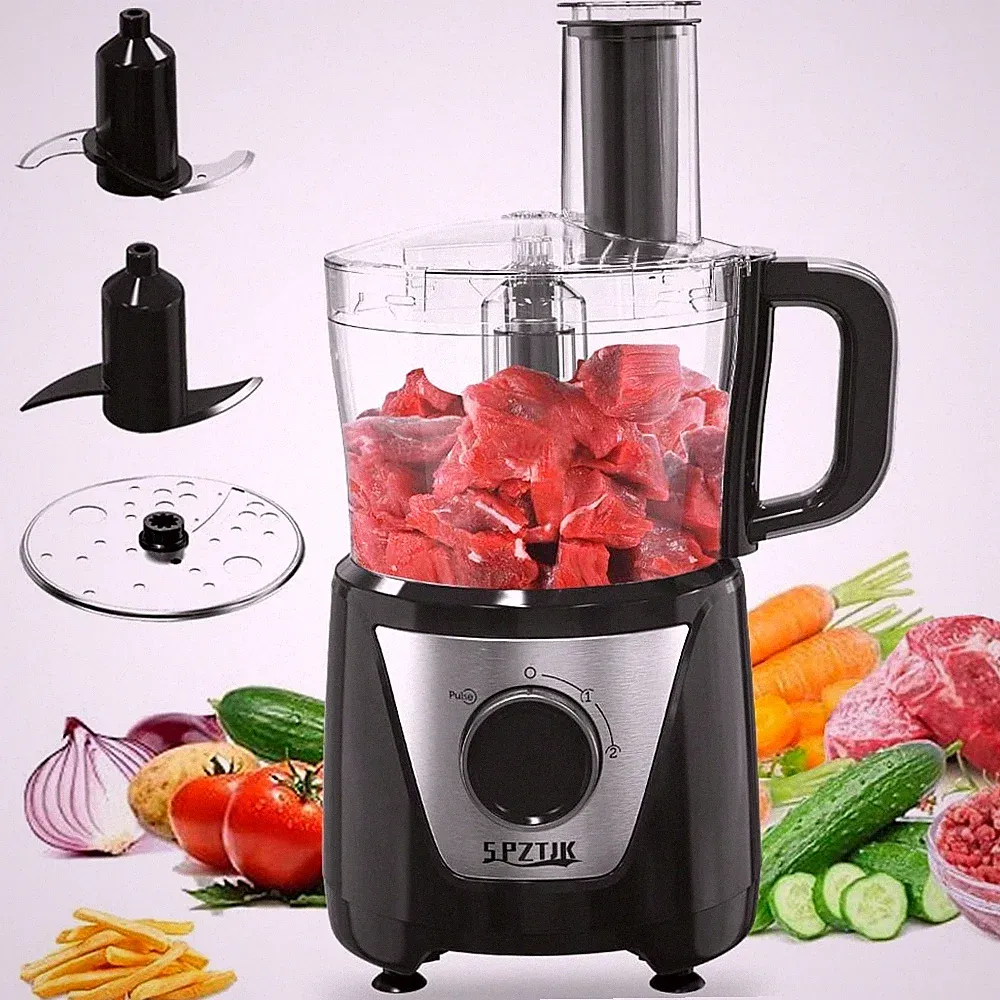 12-Cup 600W Electric Food Processor 11 Speed Auto Clean Multi Blades Slicer Ice