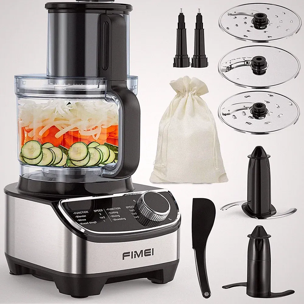 12-Cup Electric Food Processor & Vegetable Chopper, 600W, Slicing, Shredding, Pu