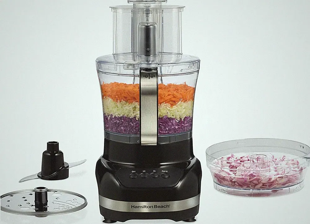 12 Cup Food 4 Cup Mini Bowl Electric Vegetable Chopper Kitchen Prep Tool Black