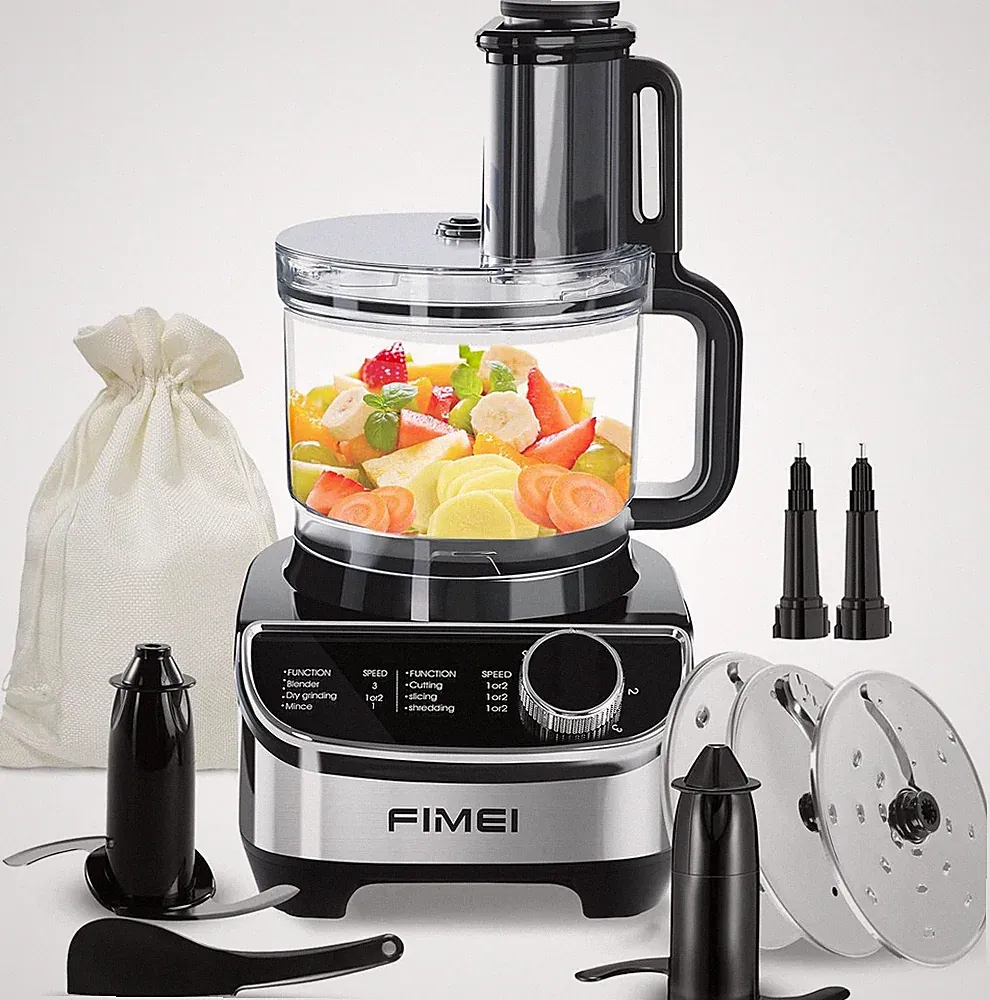 12-Cup Food Processor and Vegetable Chopper, 600W Electric Food Chopper for Slic