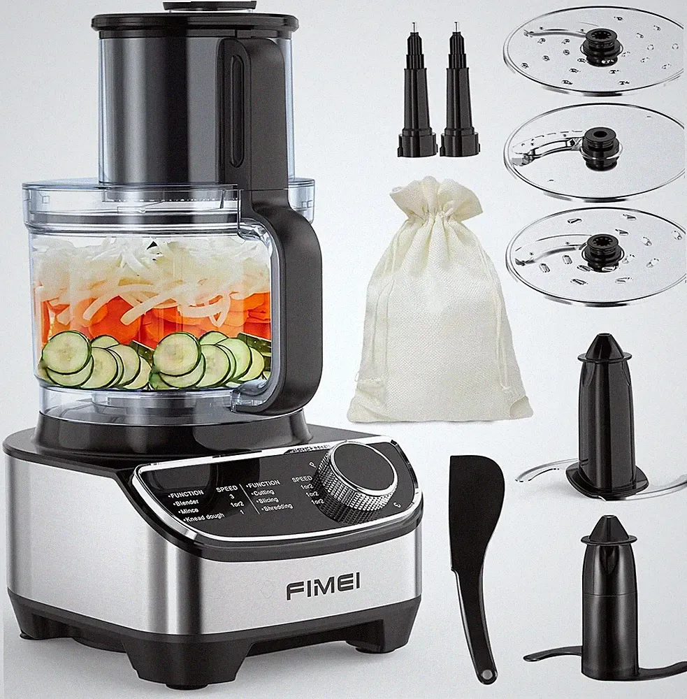 12-Cup Food Processor & Vegetable Chopper 600W Electric Food Chopper for Slicing