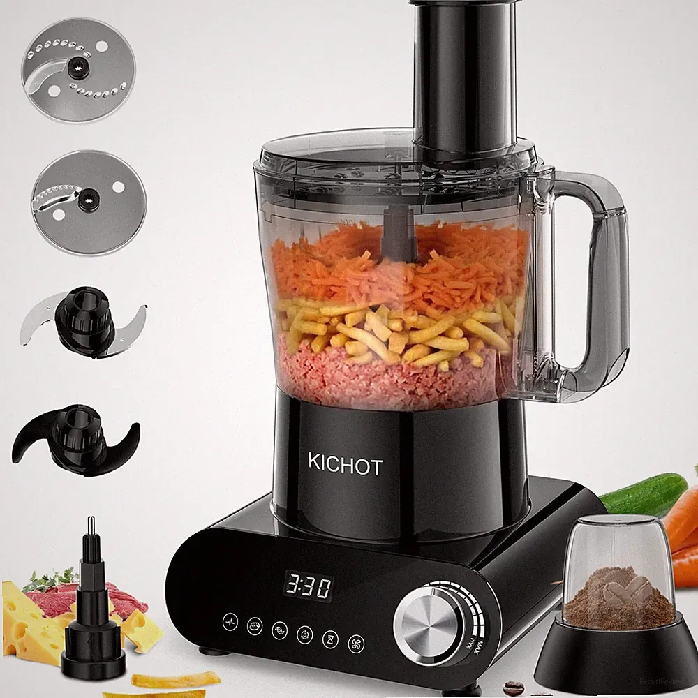 12 Cup Food Processor & Vegetable Chopper,French-Fry-Cutter, Stepless Speed,D...