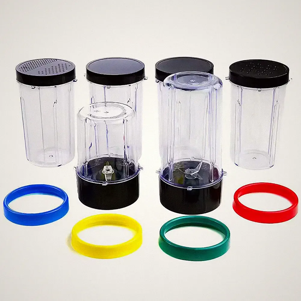 12 Oz. Single Speed Clear Countertop Blender with Food Processor Attachment