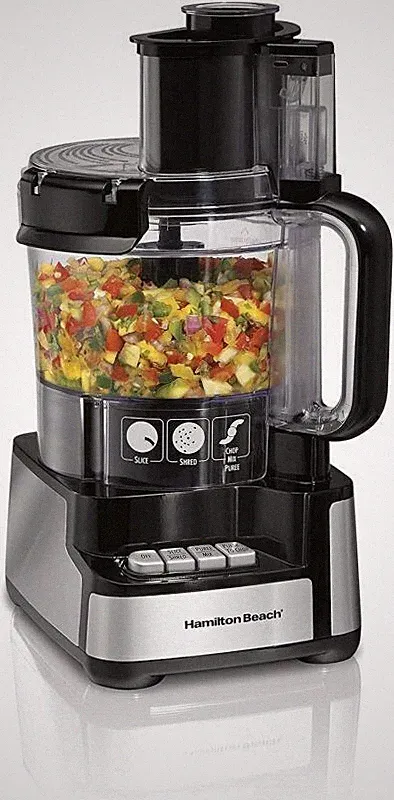 12Cup Stack Snap Food Processor Vegetable Chopper multi-function Stainless steel