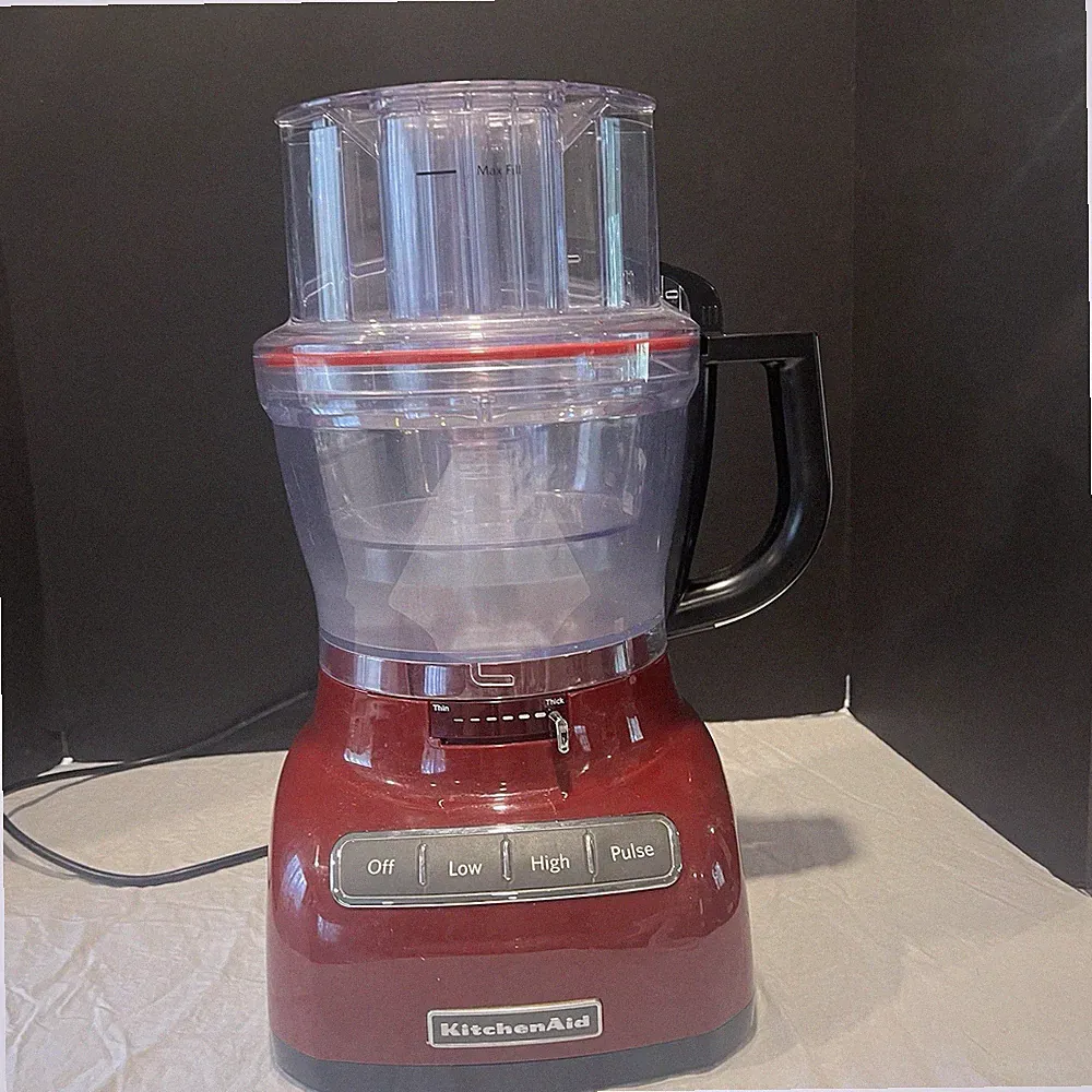 13 Cup KitchenAid KFP1333 No Blades Maroon Food Processor Blender Dicer Works VG