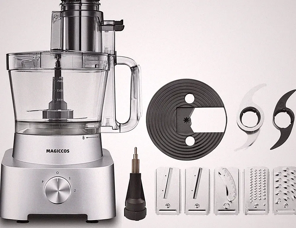 14-Cup Food Processor with XL Bowl & Powerful 800W Motor for Chopping & Slicing