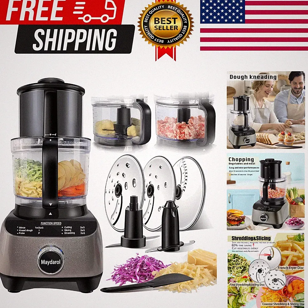 14 Cup Large Food Processor, XL Bowl, Large Chute for Blending, Mixing, Shred...