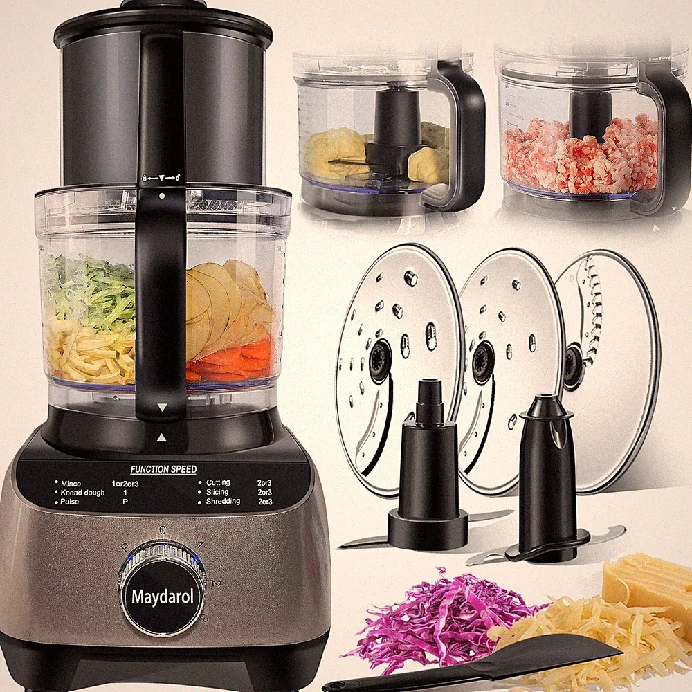 14 Cup Large Food Processor, XL Bowl, Large Chute for Blending, Mixing, Shred...
