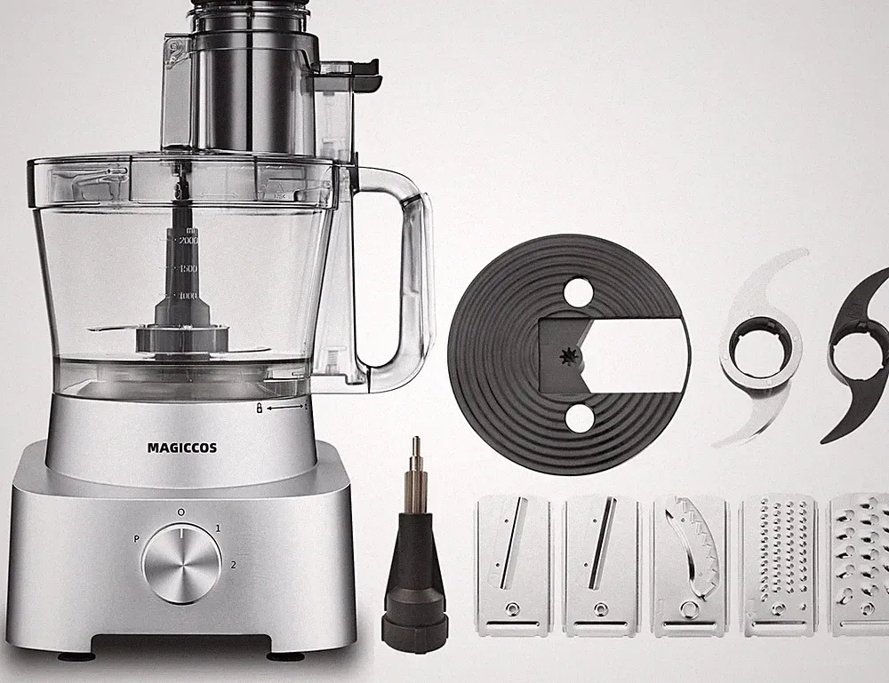 14-Cup XL Food Processor 800W Diecast
