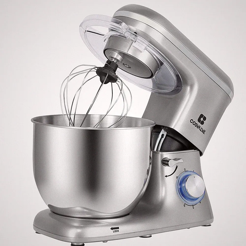 1400W food processor 7L stainless steel bowl Silver