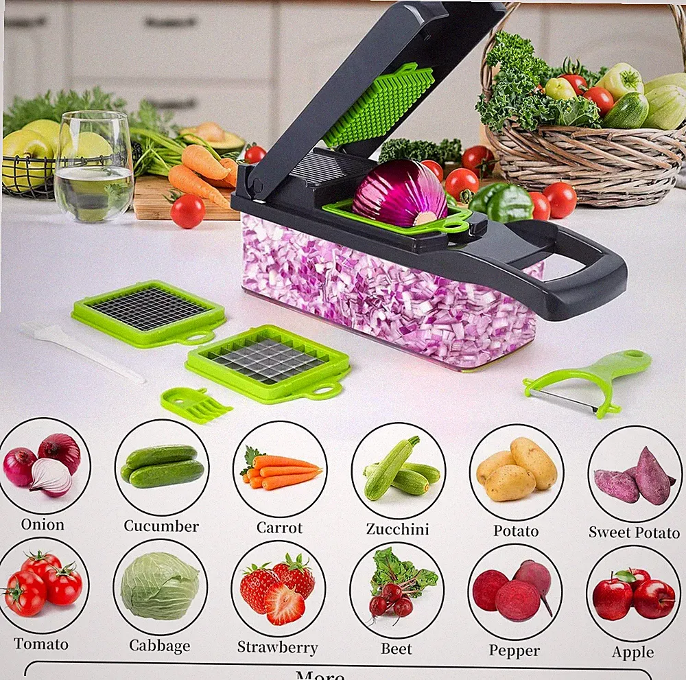14in1 Vegetable Chopper Multifunctional Food Chopper Professional Onion Chopper