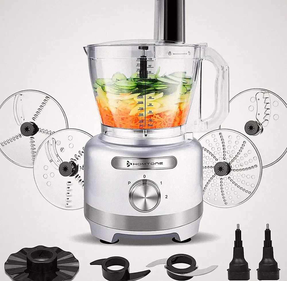 16 Cup Food Processor Homtone 9-in-1 Dishwasher