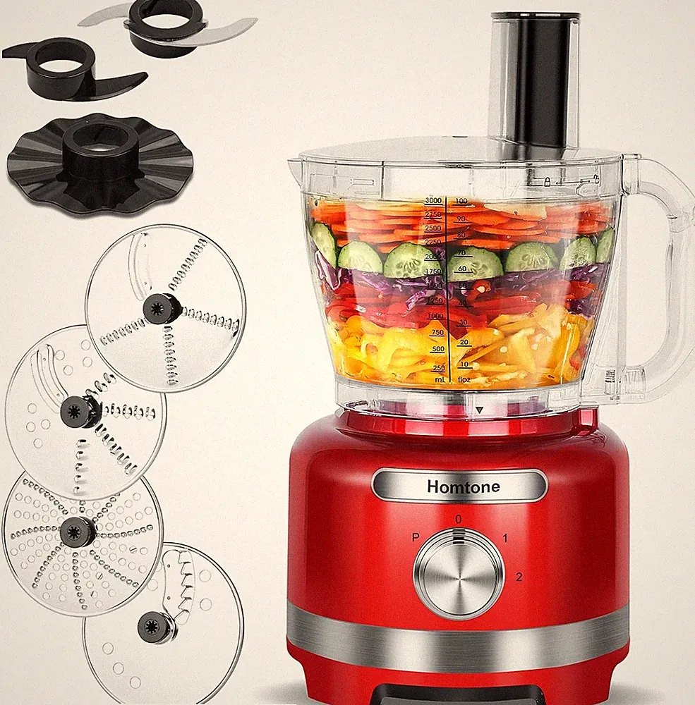 16 Cup Food Processor Large, 9 Functions 3 Speeds for Shredding, Slicing, Making