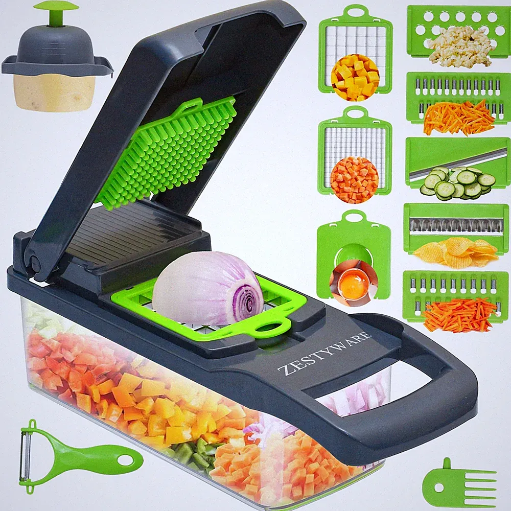 16in1 Multifunctional Food Chopper with Container for Salad Potato Carrot Garlic
