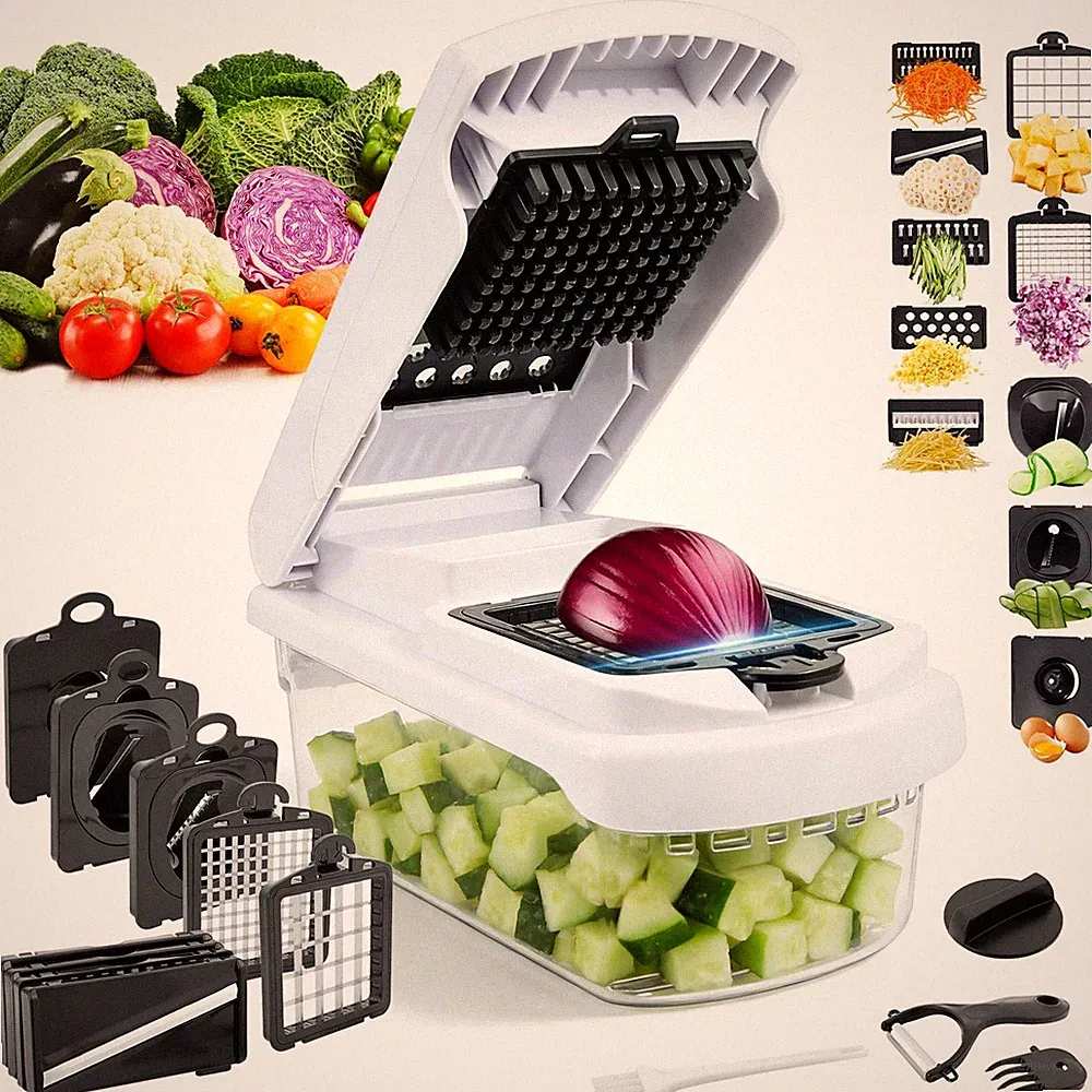 18-in-1 Vegetable Chopper Mandoline Slicer for Kitchen, Food Chopper