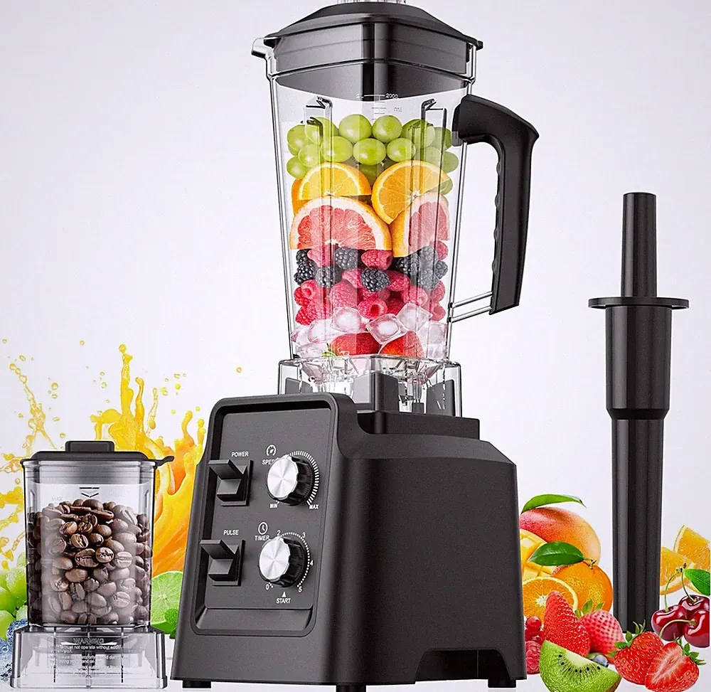 1800W Blender with Grinder Jar - 6-Blade Ice Crushing, 68oz Jar