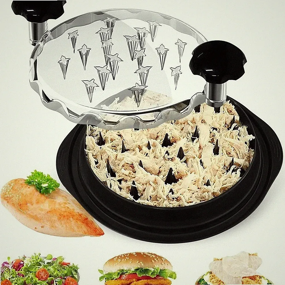 1PCS Chicken Shredder Tool Meat Shredding Machine with Lid Manual Chicken Pork