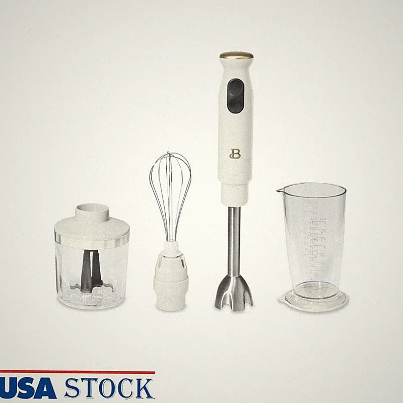 2-Speed Immersion Blender 400W Detachable 8" Shaft Chopper Whisk 24oz Cup New