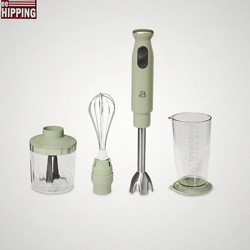 2-Speed Immersion Blender W/ Detachable Shaft 2-Cup Chopper & Whisk Attachment