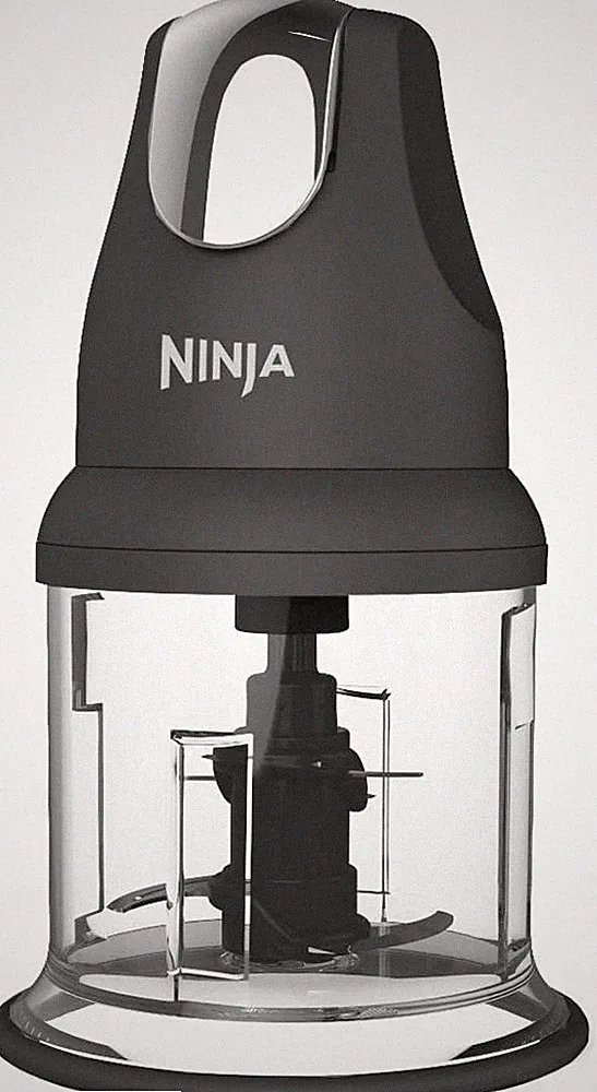 200W 16oz Electric Food Chopper Mincing Grinding Blending Meal Prep Gray