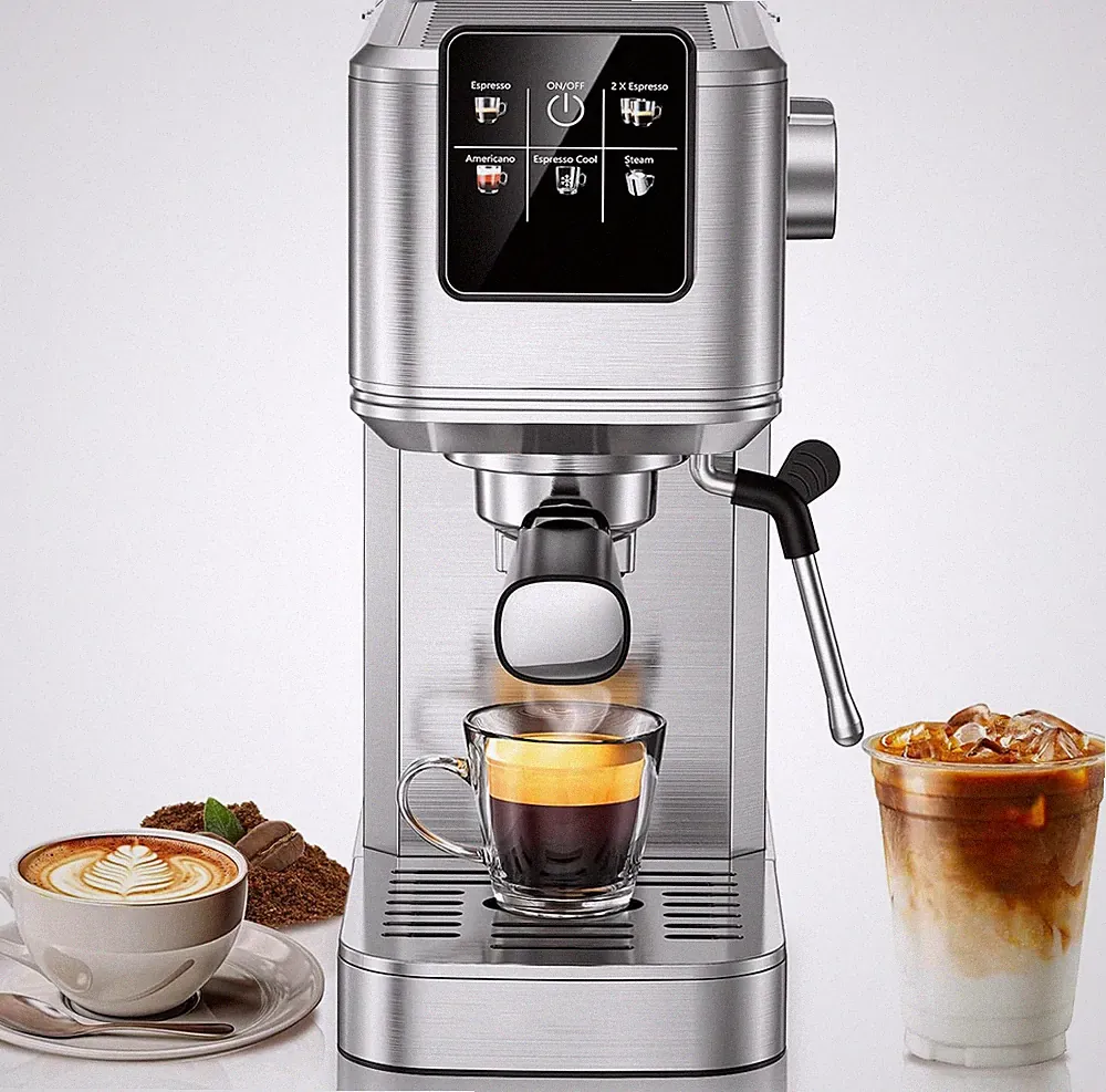 20Bar Espresso Machine with Hot & Rapid Cold Brew, Stainless Steel Coffee Makers