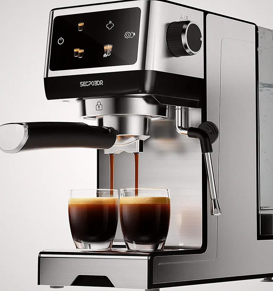 20Bar Espresso Machine with Hot & Rapid Cold Brew, Stainless Steel Coffee Makers