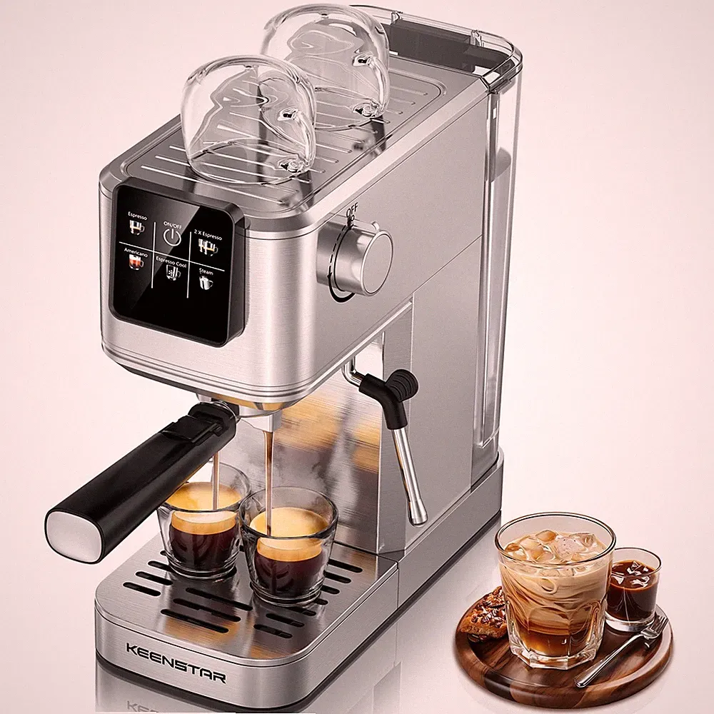 20Bar Espresso Machine with Rapid Cold Brew, Hot & Iced Coffee Makers, Stainl...