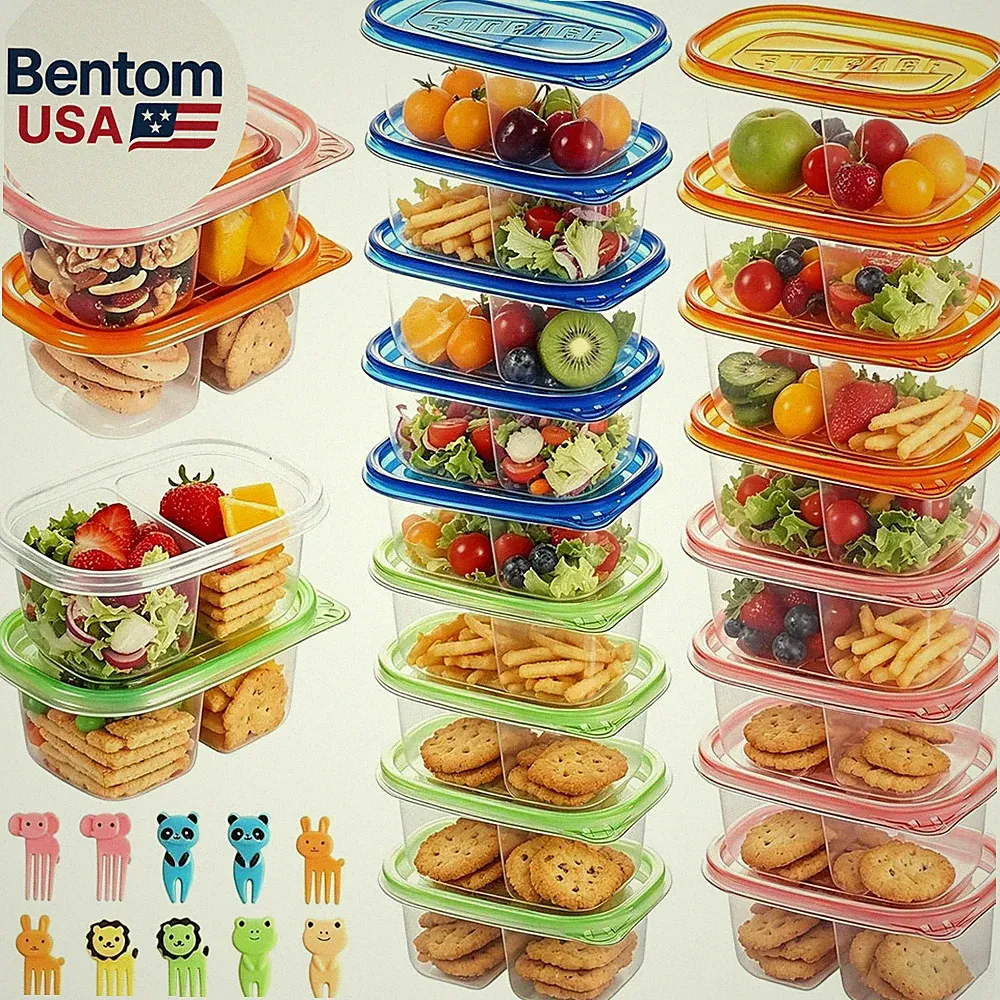 20Pcs Reusable Snack Containers with Lids Portion Control, Meal Prep Containers
