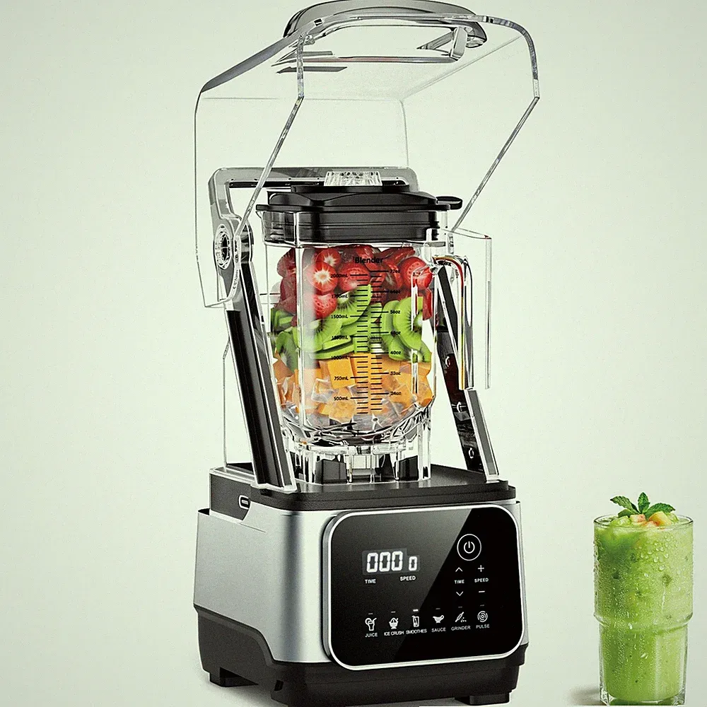 2200W Commercial &Hom Blender Mixer Professional Blender Quiet Shield Heavy Duty