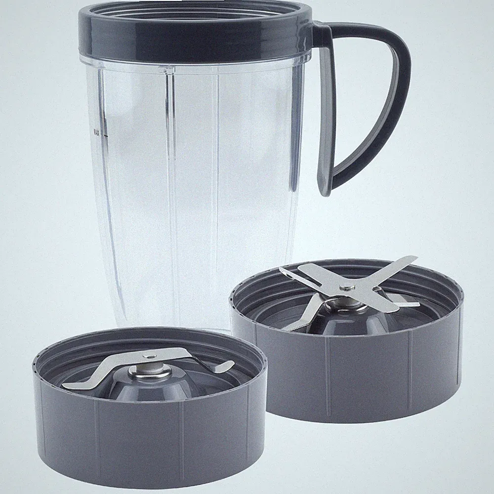 24 oz Cup, Extractor Blade & Flat Blade for NutriBullet NB-101B NB-101S NB-201