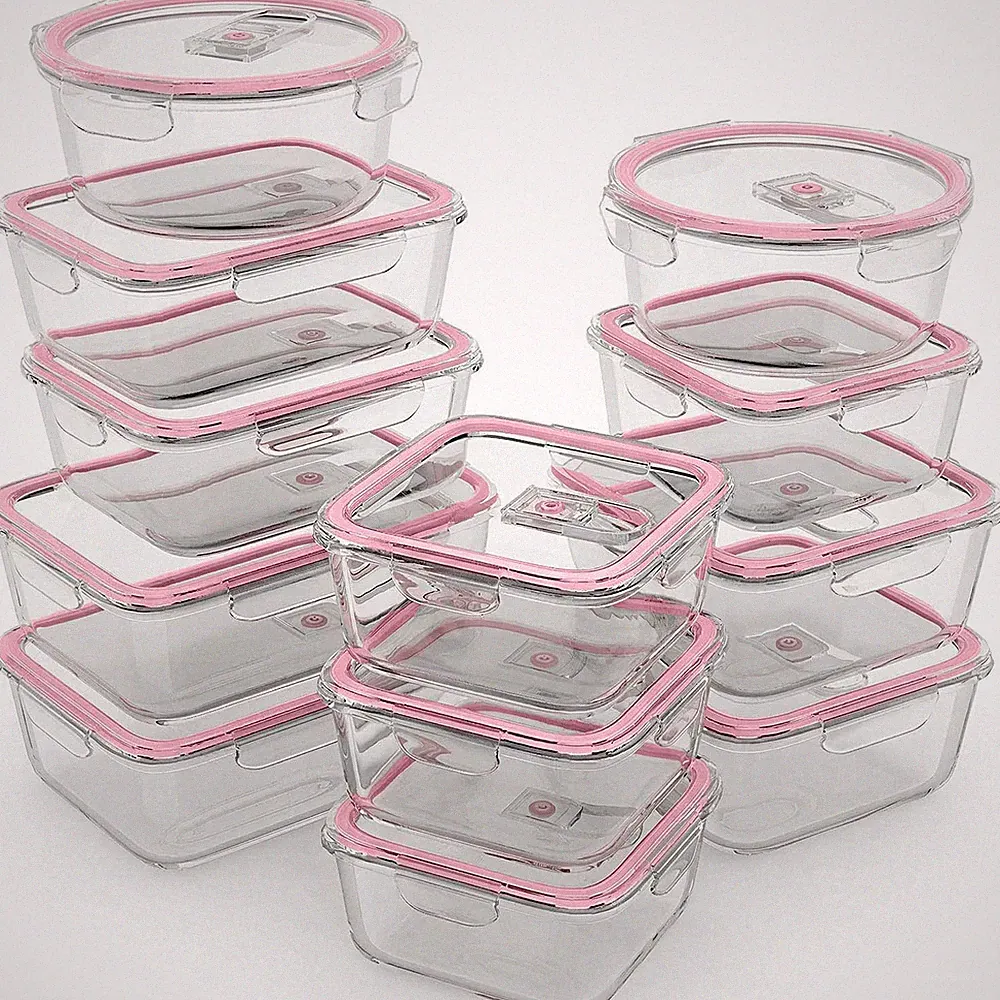 24 Pc Airtight Glass Food Storage Containers - Glass Meal Prep Containers - Free