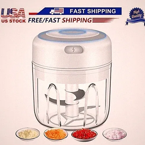 250ML Electric Mini Food Processor Garlic Chopper Onion Grinder Cutter Vegetable