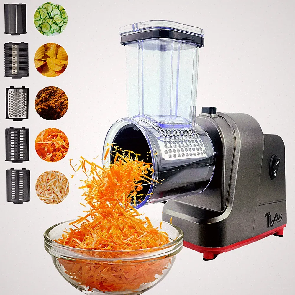 250W Electric Slicer Shredder, Cheese Grater & Salad Maker Machine Silver