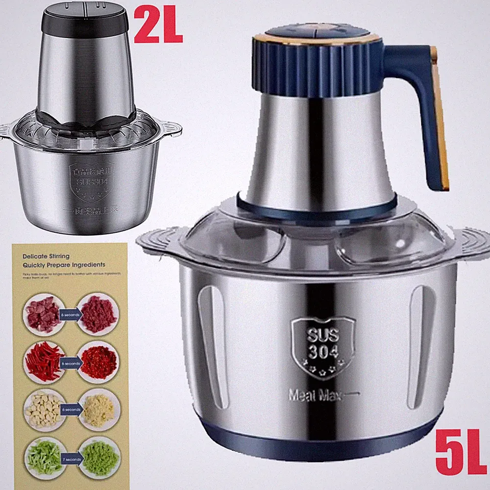 2L/5L Electric Meat Grinder Food Processor Fruits Blender Chopper Sausage Maker