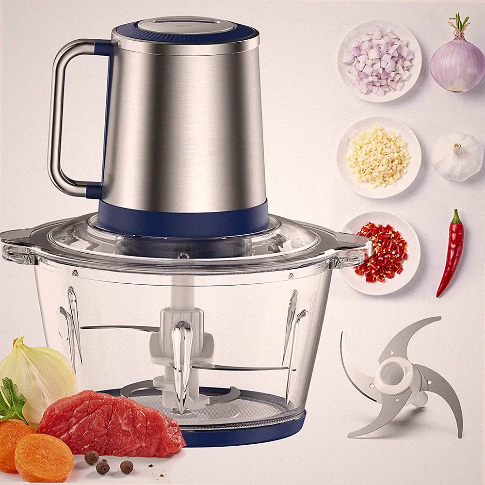 2L Electric Meat Grinder Food Processor Fruits Blender Veg Chopper Sausage Maker