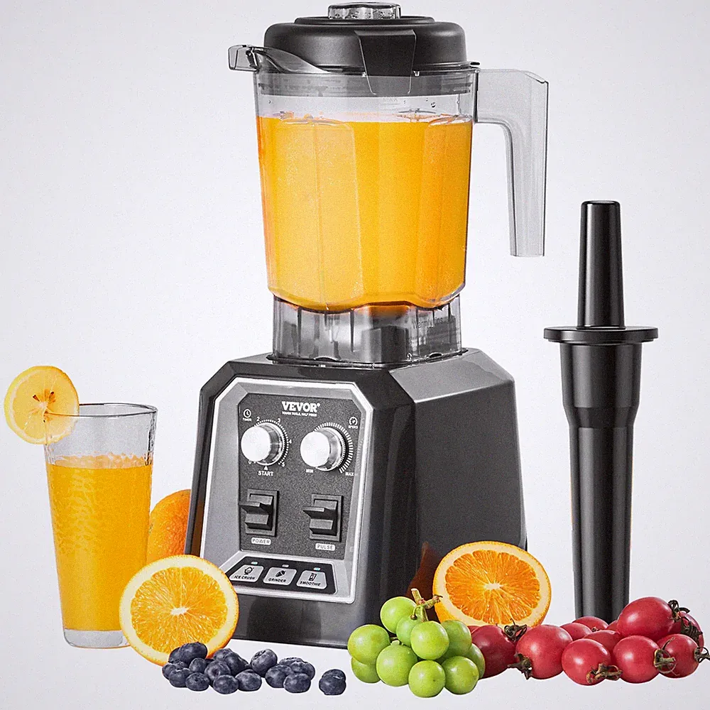 2L Smoothie Blender Professional Countertop Fruit Food Processor Mixer Maker S.S